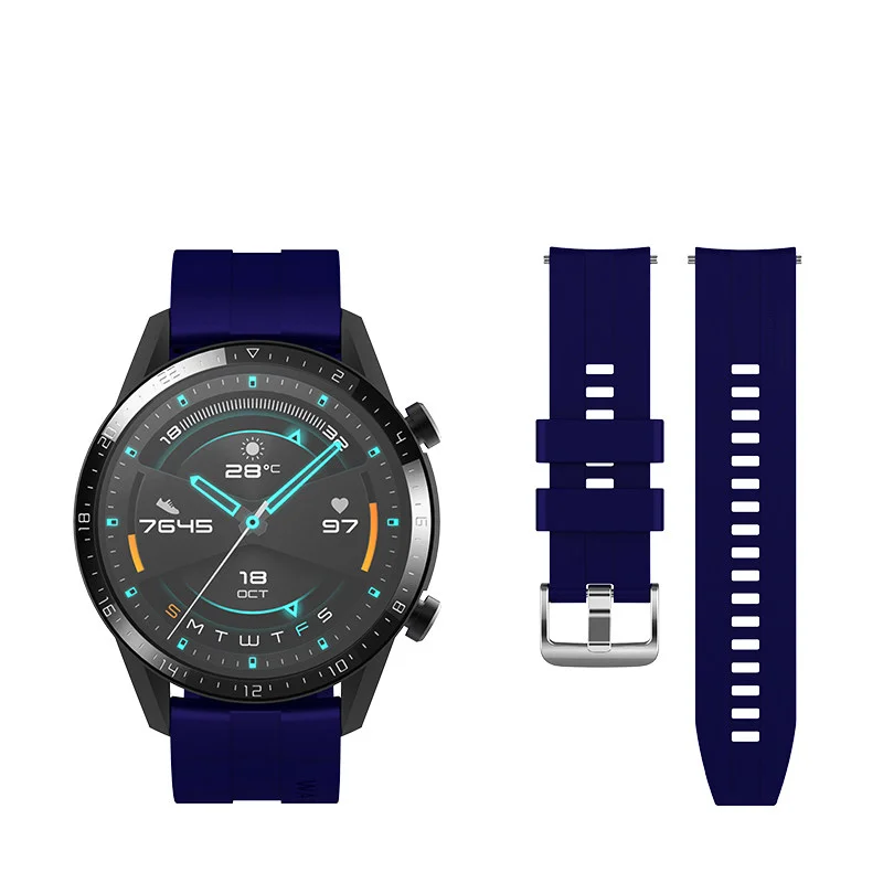 Silicone Sport Watch Bands - Versatile 20mm/22mm Strap Collection