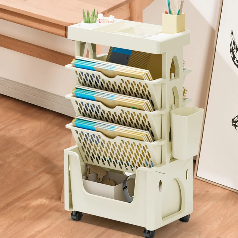 Removable Book Shelf Multi-Layer Floor Stand Bookshelf Home Classroom Student Book Storage Rack Desktop Magazine Snacks Organize