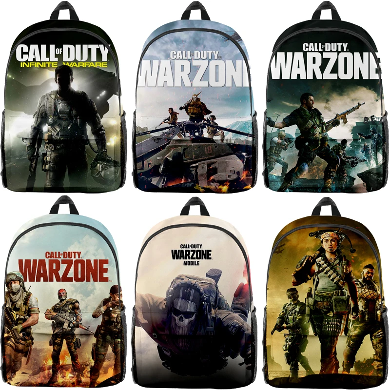 

Fashion Call Of Duty Warzone Backpack Children Zipper Rucksack Boys Girls Bagpack Students Mochila 3D Game Schoolbag Travel Bag