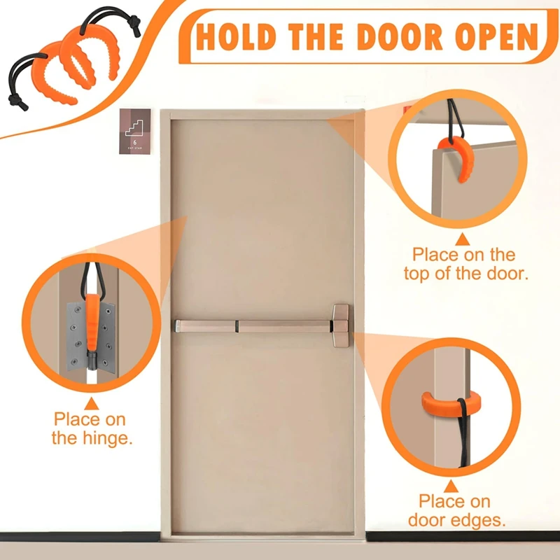 4 Pack First Responder Door Stops Door Jam For Law Enforcement Stoppers Wedge Stopper