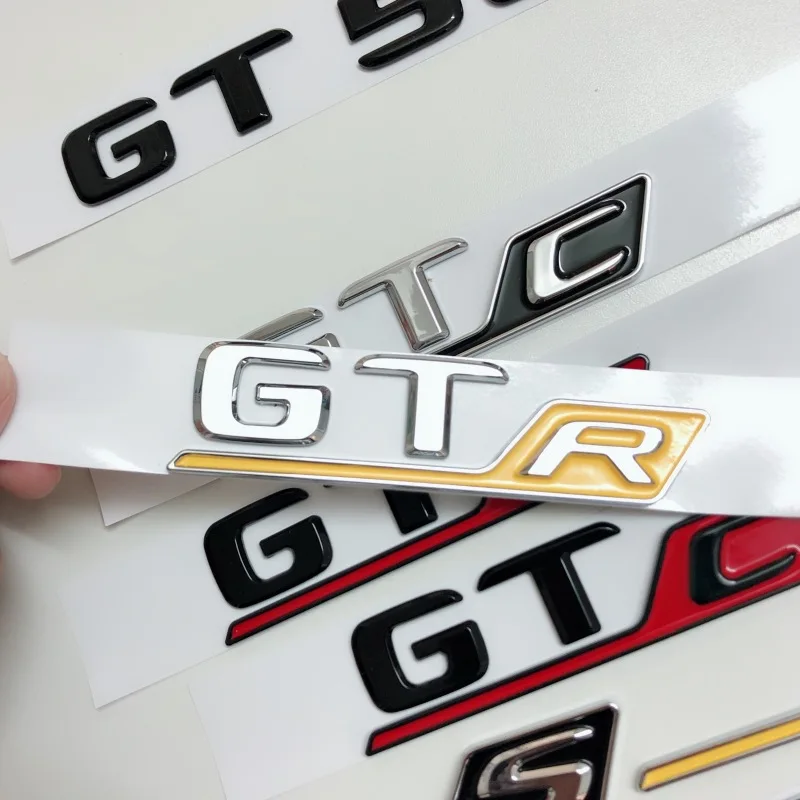 Juego De 2 Emblemas O Insignias GT 3D En Negro Brillante - Adhesivos Para Guardabarros Lateral/Trasero SCION FRS