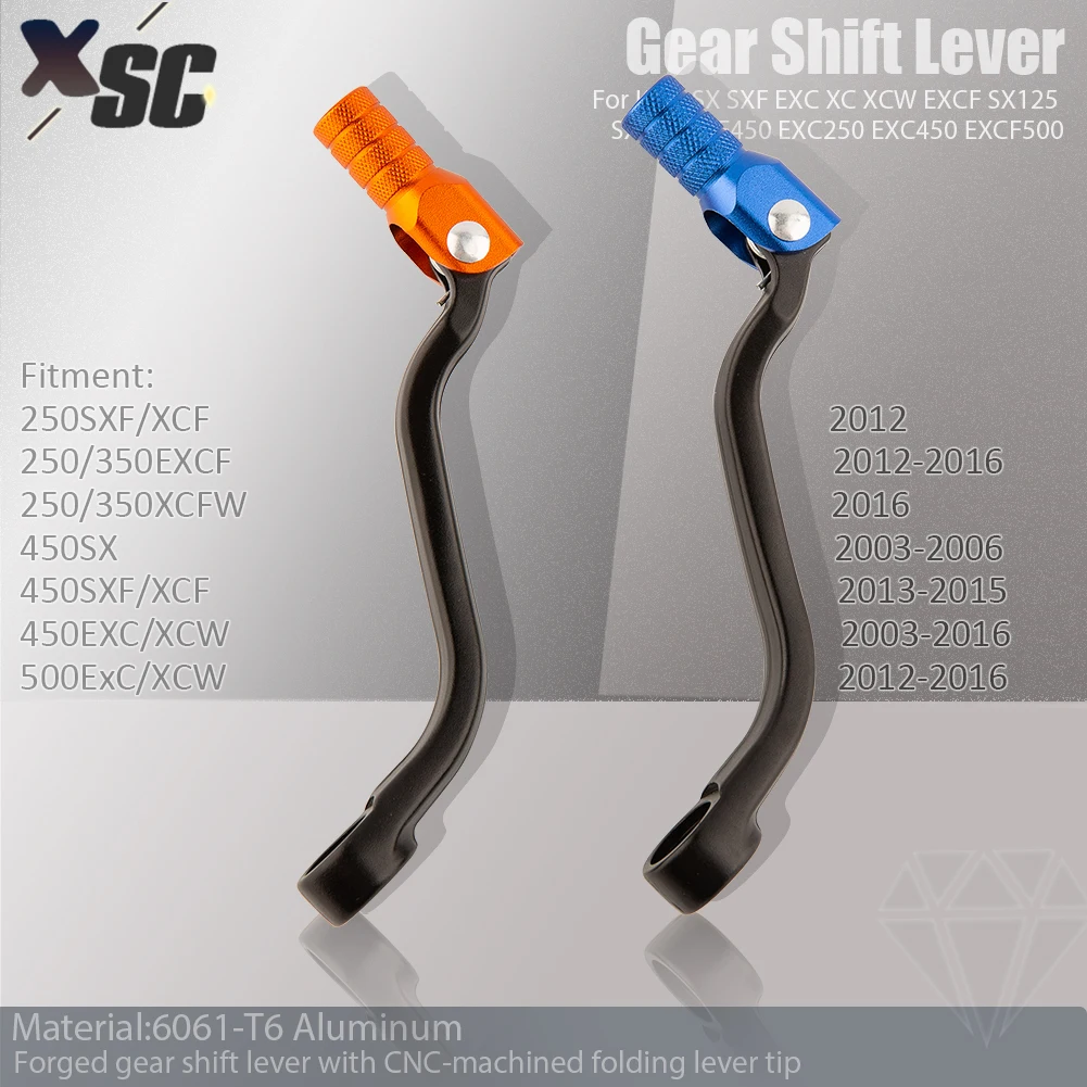 thumbnail image 2 of Scar Folding Gear Shift Lever For KTM & Husqvarna Dirt Bikes – Forged Aluminum, Black 2 of 7