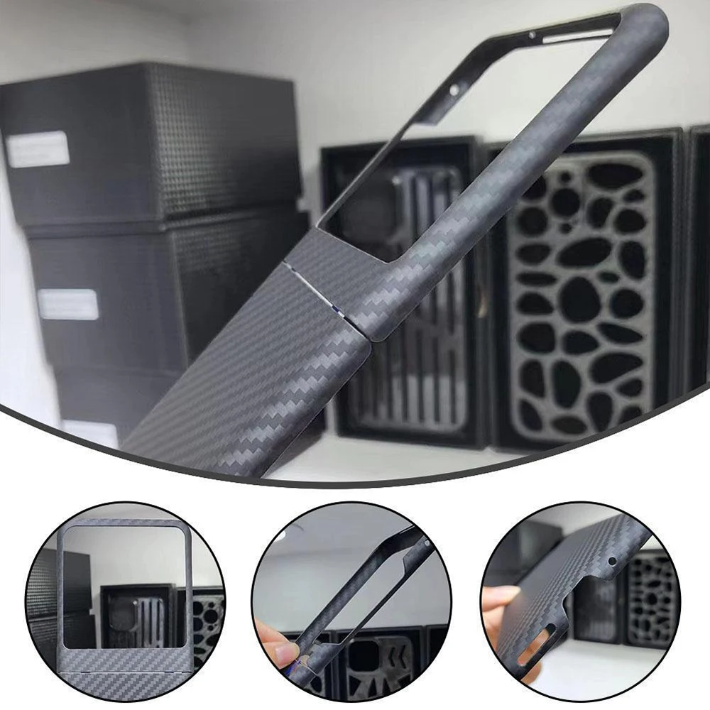 Ultra-Thin Kevlar Real Carbon Fiber 600D Phone Case For Motorola Razr 40UItra Pure Carbon  Aramid Fiber Shockproof Cover