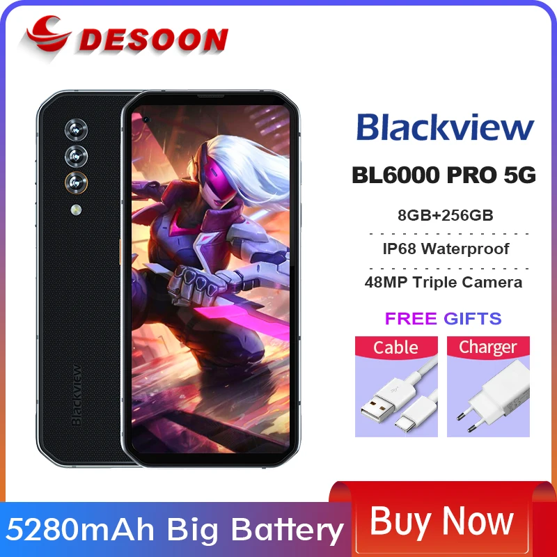 Blackview BL6000 Pro смартфон с 5 99-дюймовым дисплеем восьмиядерным процессором ОЗУ 8 Гб