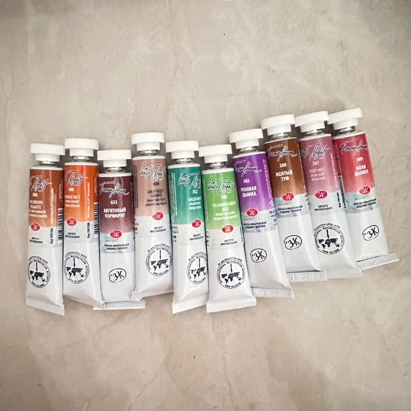 New 10 Color White Night Watercolor Paint Layered Color Master Precipitated Color Artist Painting  Aquarelas Art Supplies