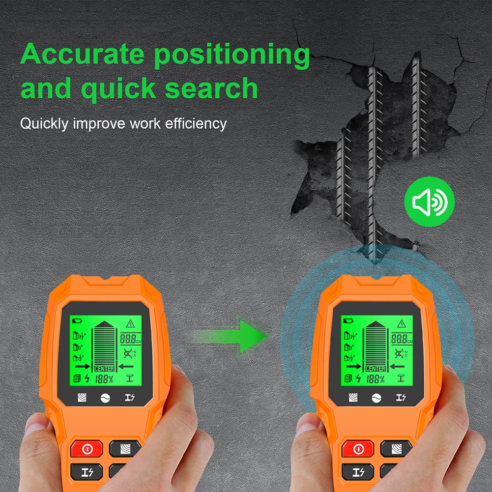 Mecurate Stud Finder Wandscanner Sensor 5 In 1 Elektronische Met LCD Display Audio Alarm Voor Hout Ac Levende Draad Metalen Studs Detectie Joist Pijp 2288403980