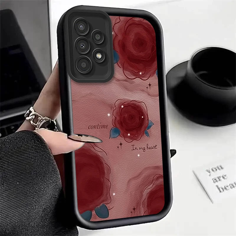 Luxury Rose Flower Silicone Phone Case - Elegant Protective Cover