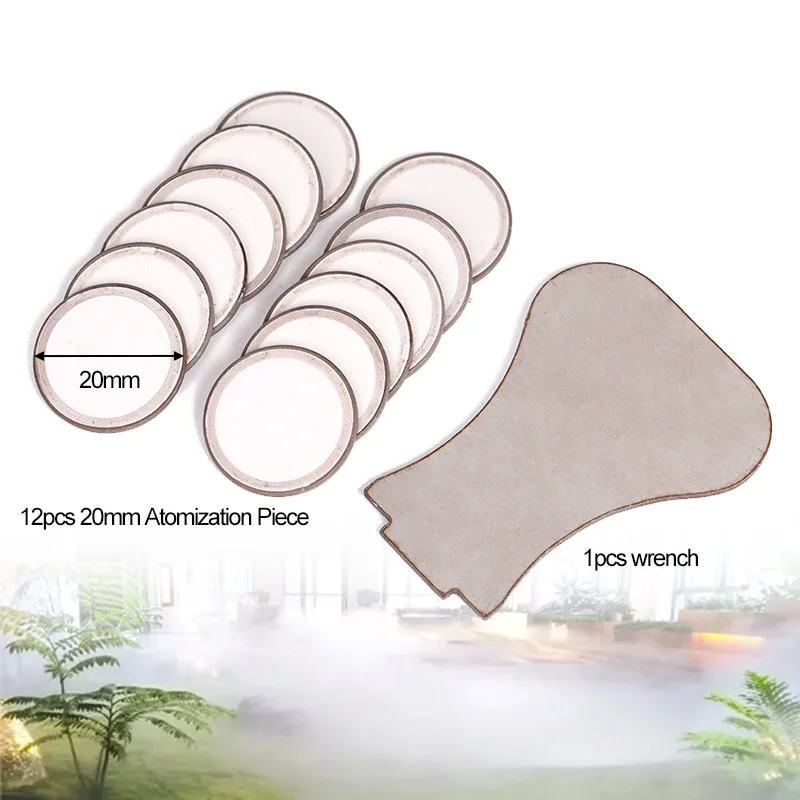 Folha de Disco Cerâmico do Atomizador Ultrassônico Acessórios do Umidificador Chave do pc 20 mm 12 Pcs