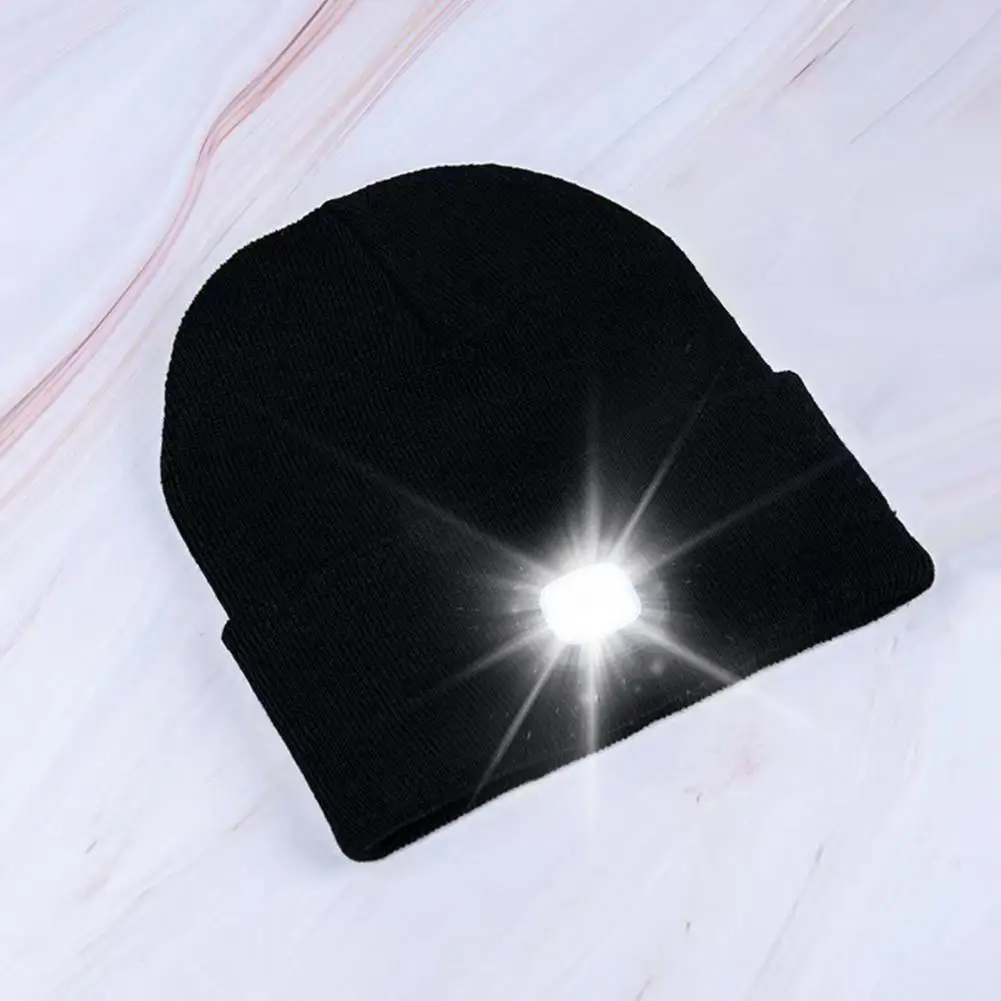 Knitted Hat Knitted Cap Knitted Beanie LED Light USB Rechargeable