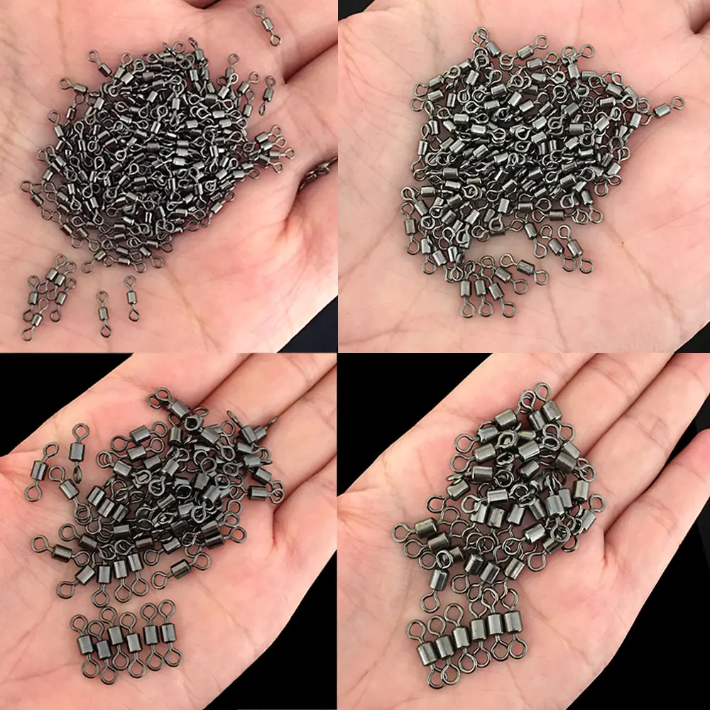 Stainless Steel Barrel Fishing Swivels 35-165LB Test Fishing
