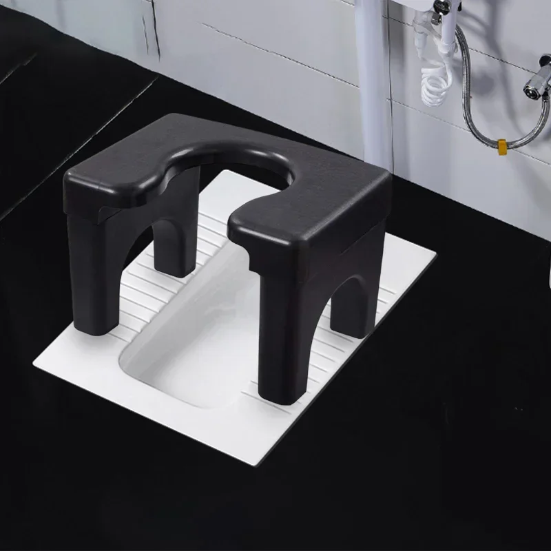Squatting Toilet Stool Chair Non Slip Thick Household Widen Panel Sturdy Rounded Edge Easy to Wash Potty Chairs for Bathroom 3