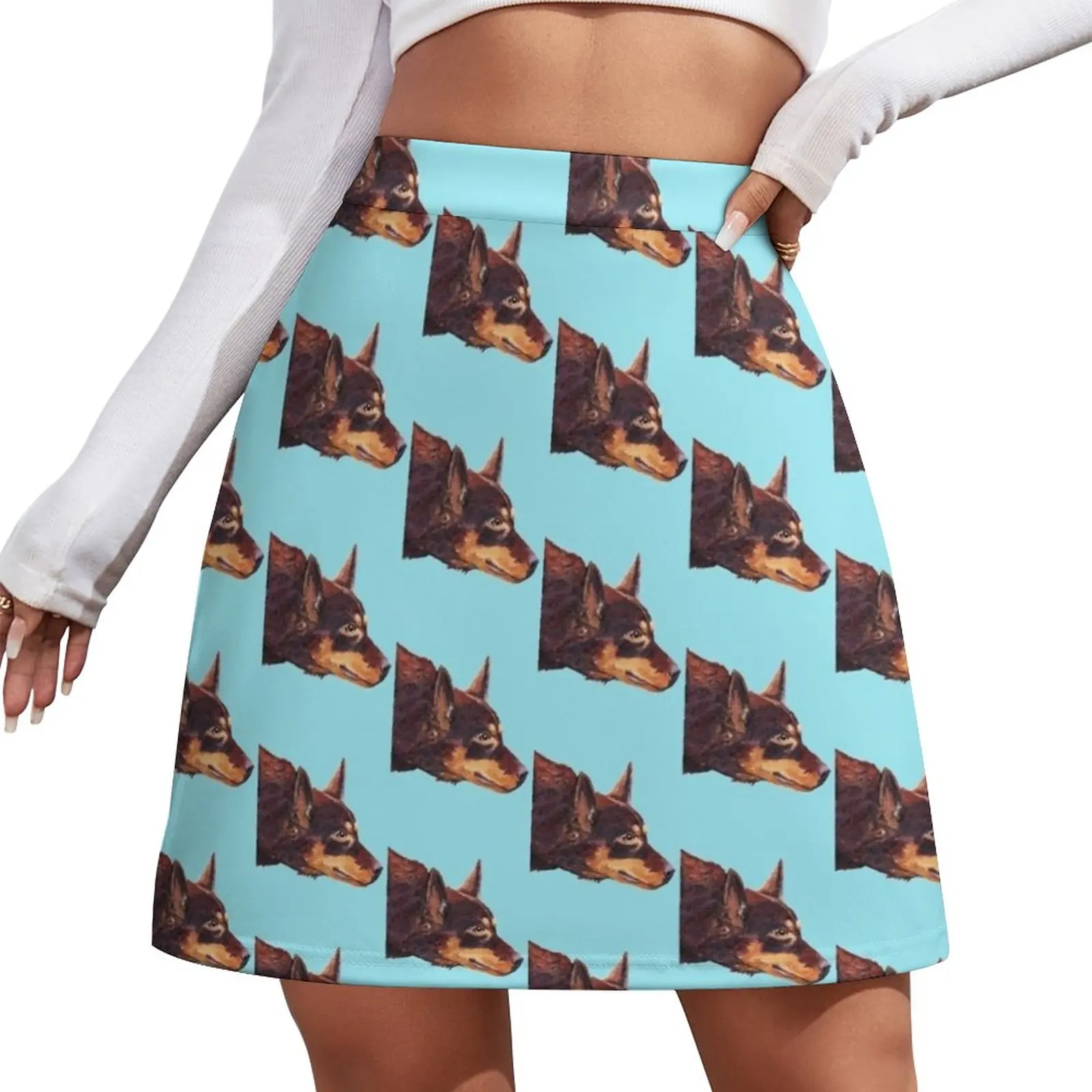 Rosie ~ Portrait of an Australian Kelpie Mini Skirt japanese fashion korean clothes ladies Summer skirt night club outfits