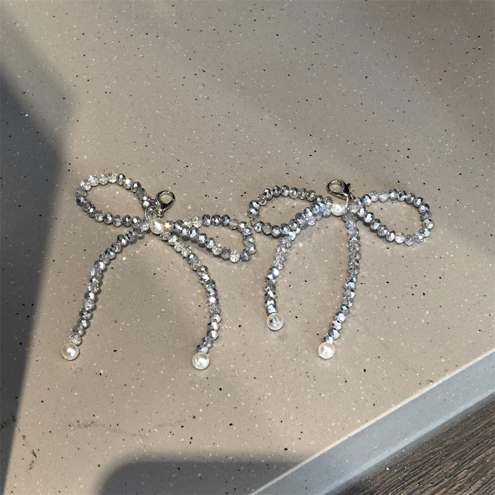 1 Stück/2 Stück Perlen Liebe Schuh Charm Schnalle DIY Schwarz Weiß Kristall Schleife Schnürsenkel Charms für Turnschuhe Dekorationen Schuhe Zubehör – Detail 7