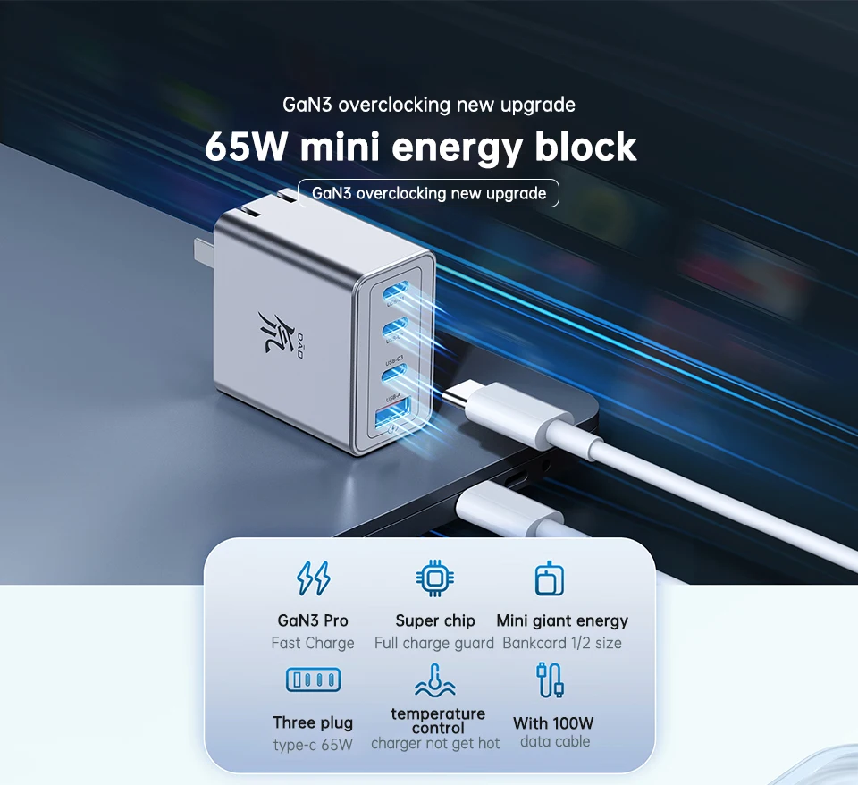 Nubia 65W Gallium Nitride Quad Port Charger