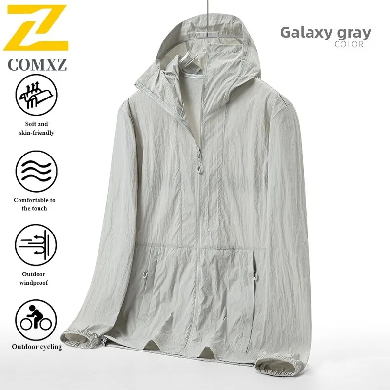 Outdoor UV Protection Jacket UPF50+ Ice Silk Waterproof Multiple colors Skin Hoodie Summer Lightweight Sun Hoodie for Men Women