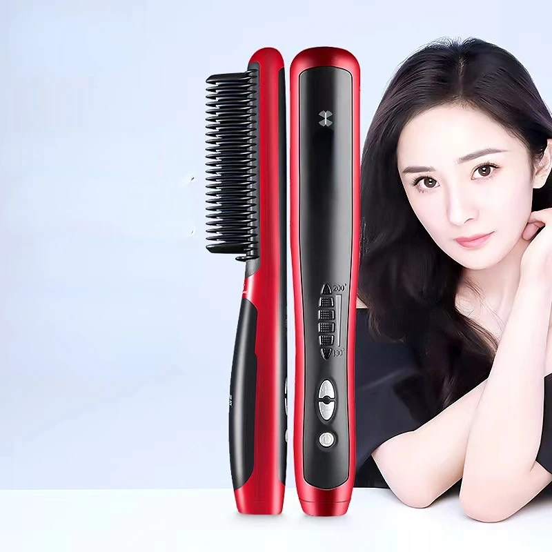 Hair Straightener Durable Electric Straight Hair Comb Heated Ceramic Hair Straightener Brush