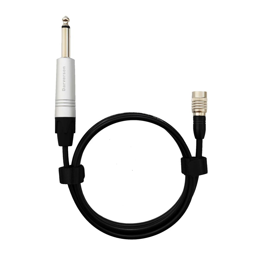 4-pin mini xlr to 1/4 6.35mm guitar bass instrument cable for Shure akg Sennheiser transmitter wireless system replacement cord
