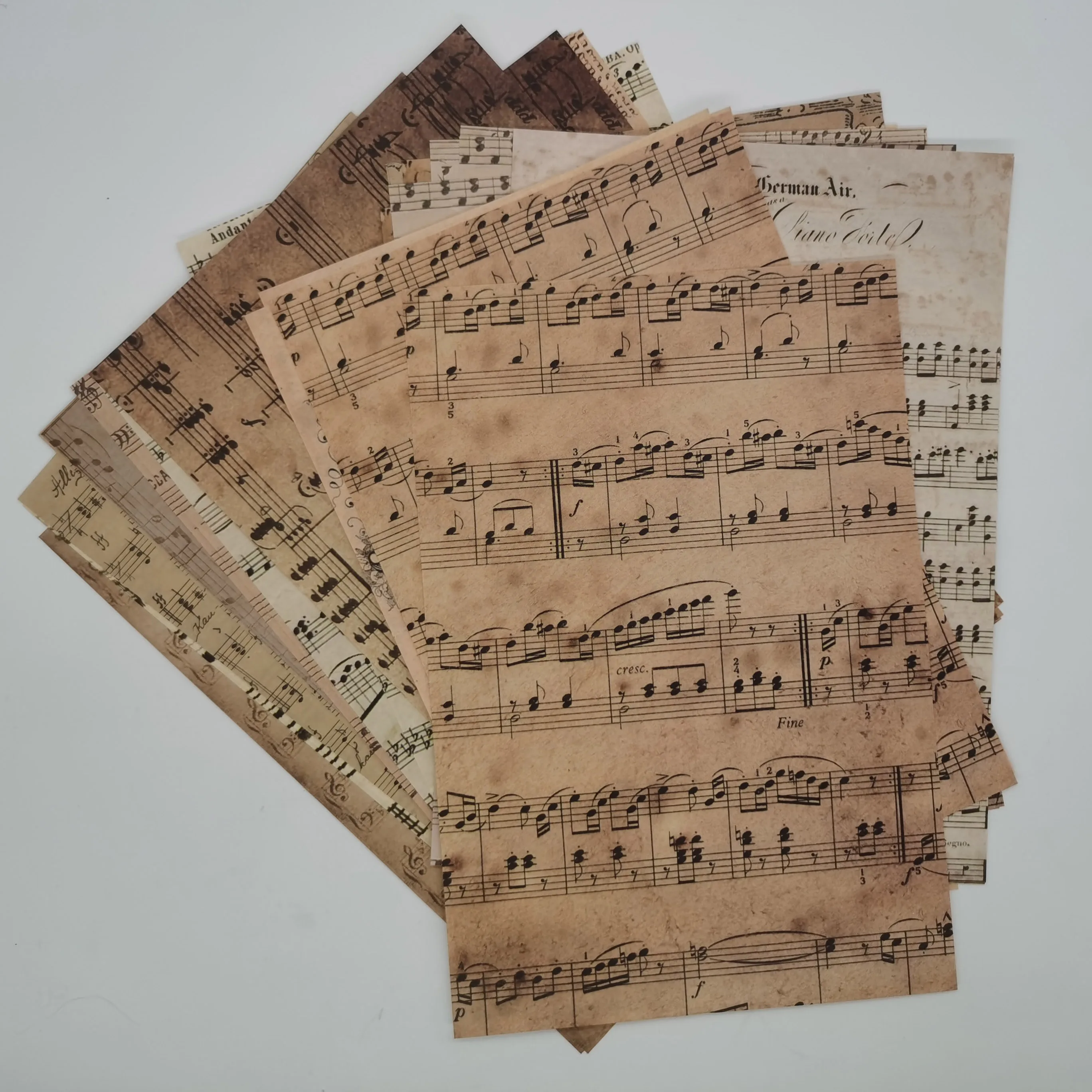 Old Vintage Sheet Music Old Fashioned Yellow Paper Music Style