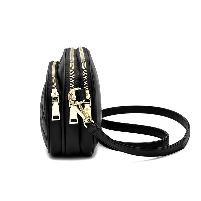 Trendy Quilted Design Crossbody Bag For Women Brand Small Shell Shoulder Bags Ladies PU Leather Small Handbags Phone Purse