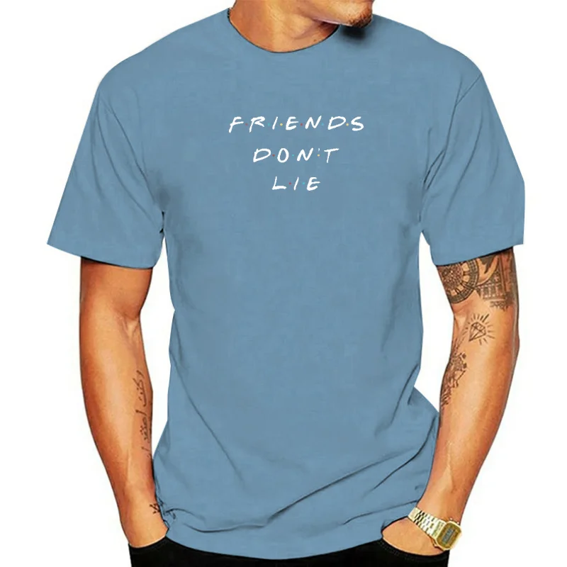 thumbnail image 1 of Título: Camiseta blanca de manga corta con estampado de letras de Stranger, talla grande, camisetas con estampado de Things Friends Don't Lie, camisetas de verano para mujer, 1 of 5