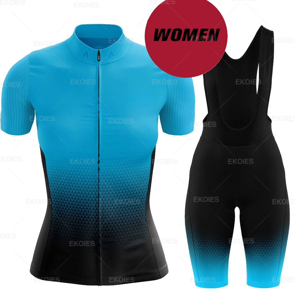 Women Cycling Jersey Bib Pant Set Summer