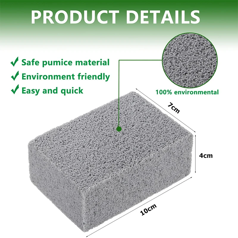 LMETJMA Grill Griddle Cleaning Brick Block Ecological Grill Cleaning Brick De-Scaling Stone for Removing Stains JT62