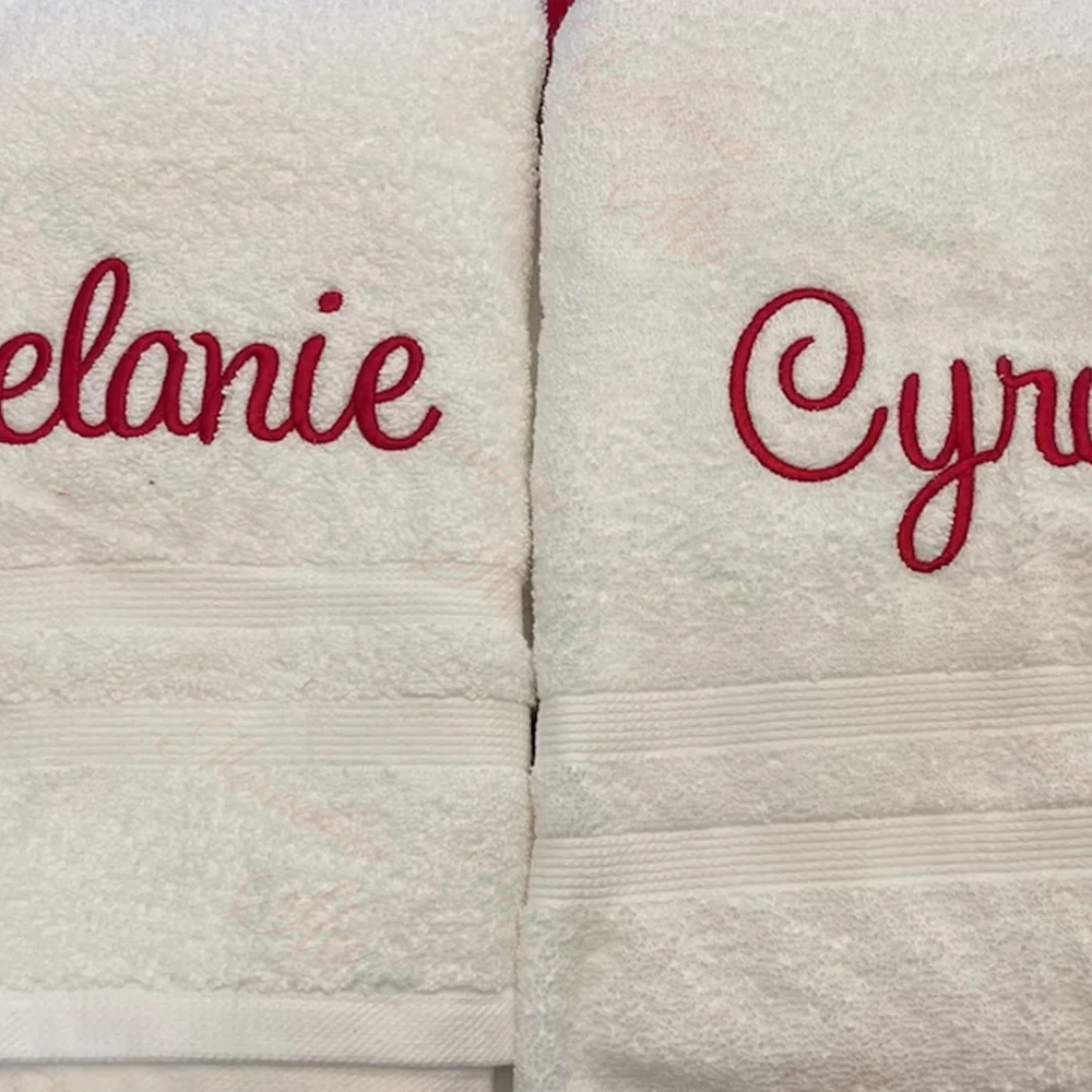 35x75cm Embroidered Hand Towels Personalized Name Monogrammed Handtowel Wedding Party Gift Towel Set Custom Name Cotton Towels 2