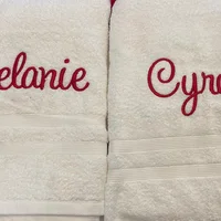 Multiple Colors Monogram Towel Personalize Embroidered Name Bath Towel Cotton Hand Towel Home Washcloth with Names Custom Gifts 2