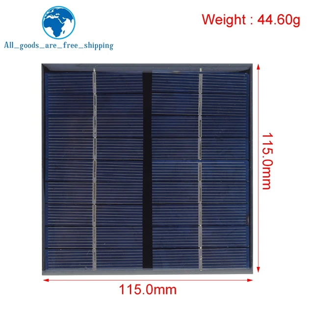 Mini panneau solaire en polysilicium 2.5W 6V, petit Module de panneau à  cellules solaires pour lampes de jouets solaires, bricolage - AliExpress