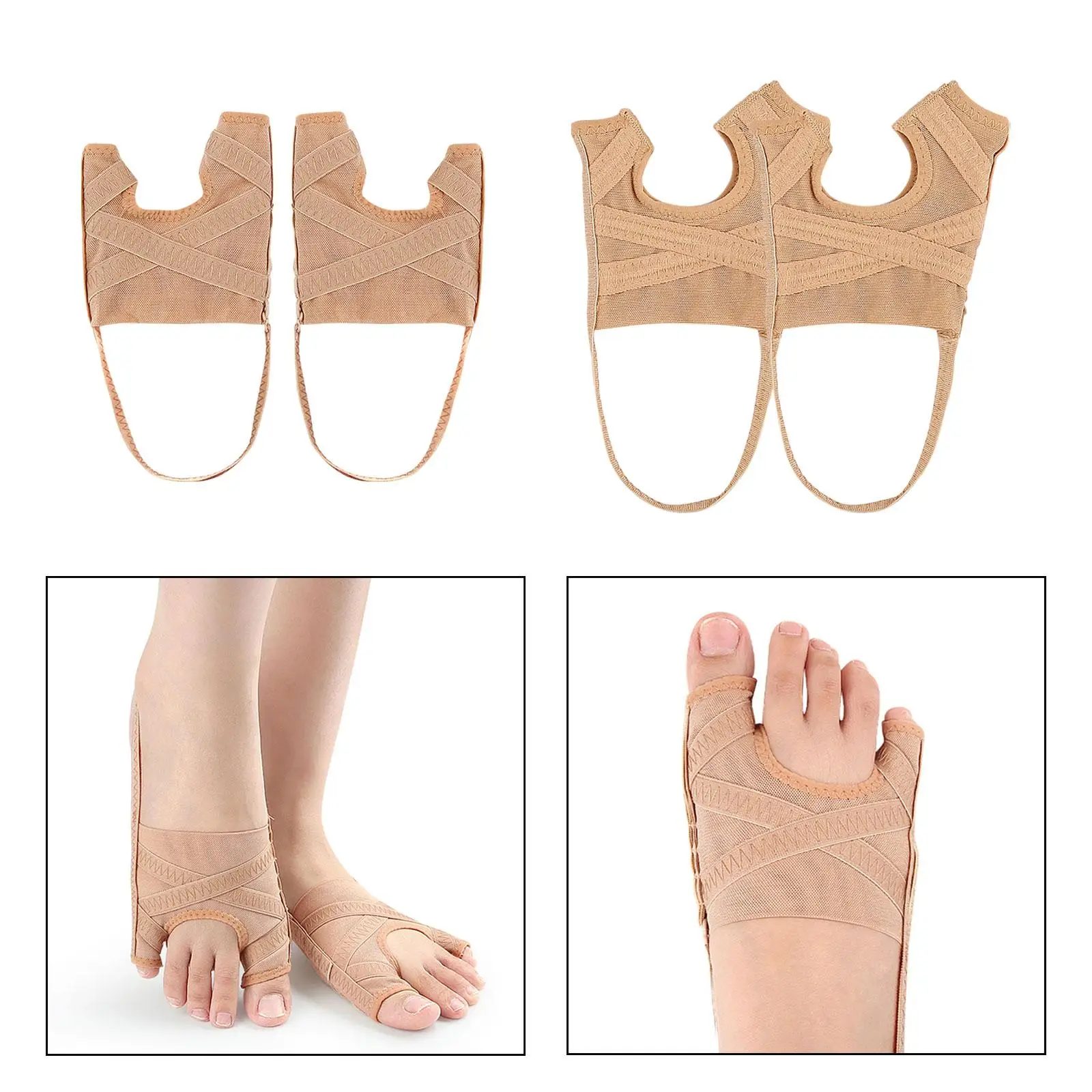 2Pcs Toe Separator Pinky Toe Sock Corrector Relief Spacer Cover Anti Slip