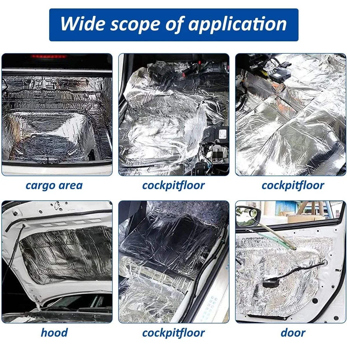 Car Heat Insulation Mat Sound Deadener Heat Insulation Mat Car Sound Proofing Hood Pad Damping Sheet