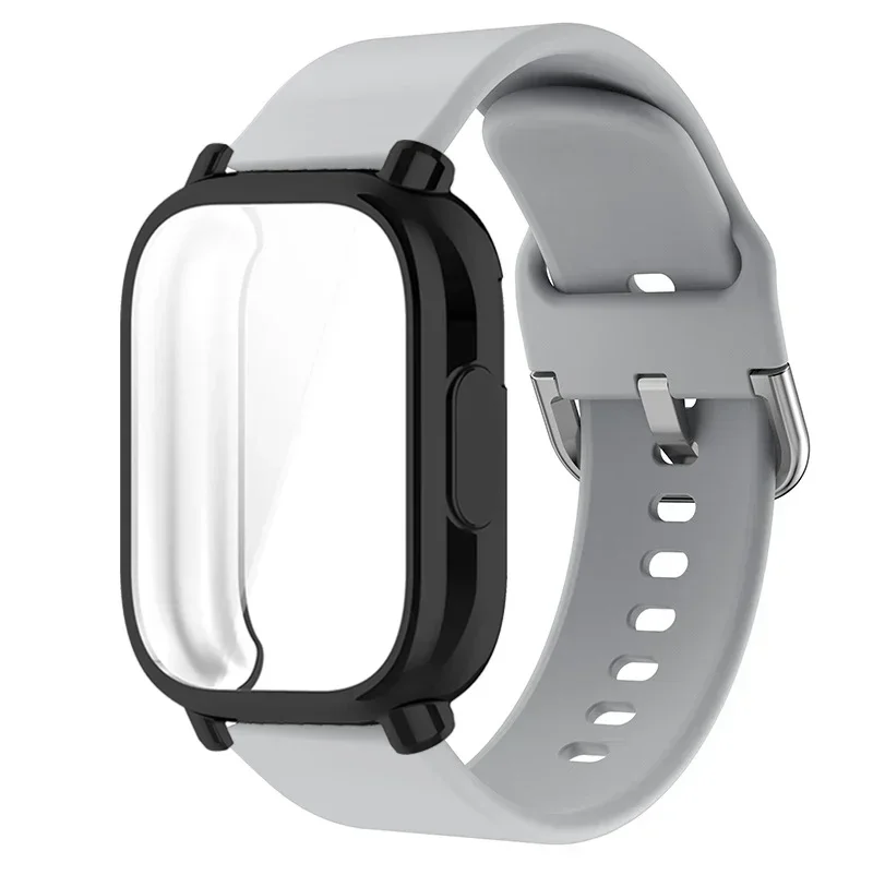 Enhanced Protector Case with Silicone Strap - Full Cover TPU Soft Shell and Breathable Sport Band