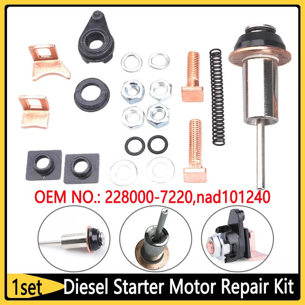 Diesel Starter Motor Repair Kit 228000-7220 Diesel Starter Motor Accessories NAD101240 for Land Rover Discovery TD5 2.5