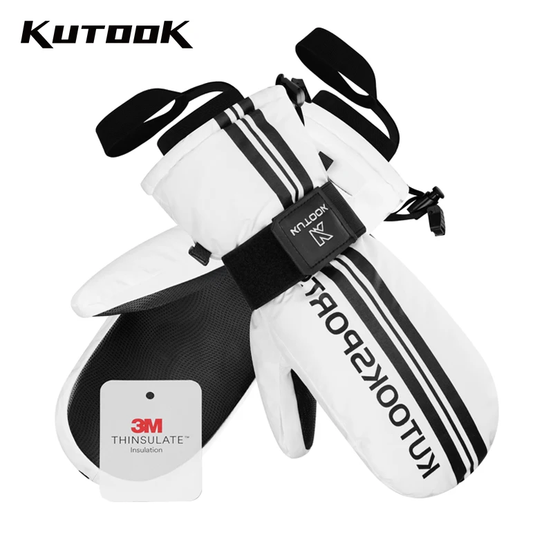 KUTOOK Ski Gloves Mittens Winter Thermal Snow Gloves for Men Women 3M C100 Insulation Waterproof Outdoor Skiing Snowboard