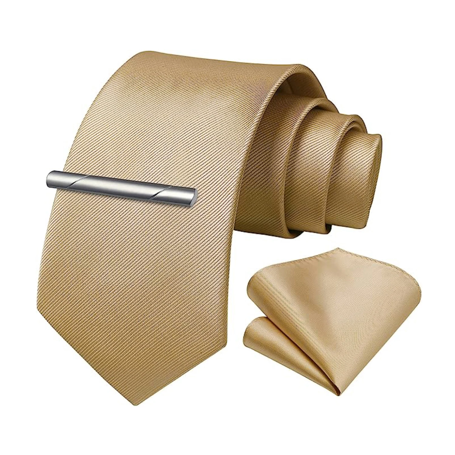 JEMYGINS Solid Green Blue Men Fashion Necktie Handkerchief tie clip for Tuxedo Accessory Classic Silk Luxury Tie for Man Gift neck tie tie clip