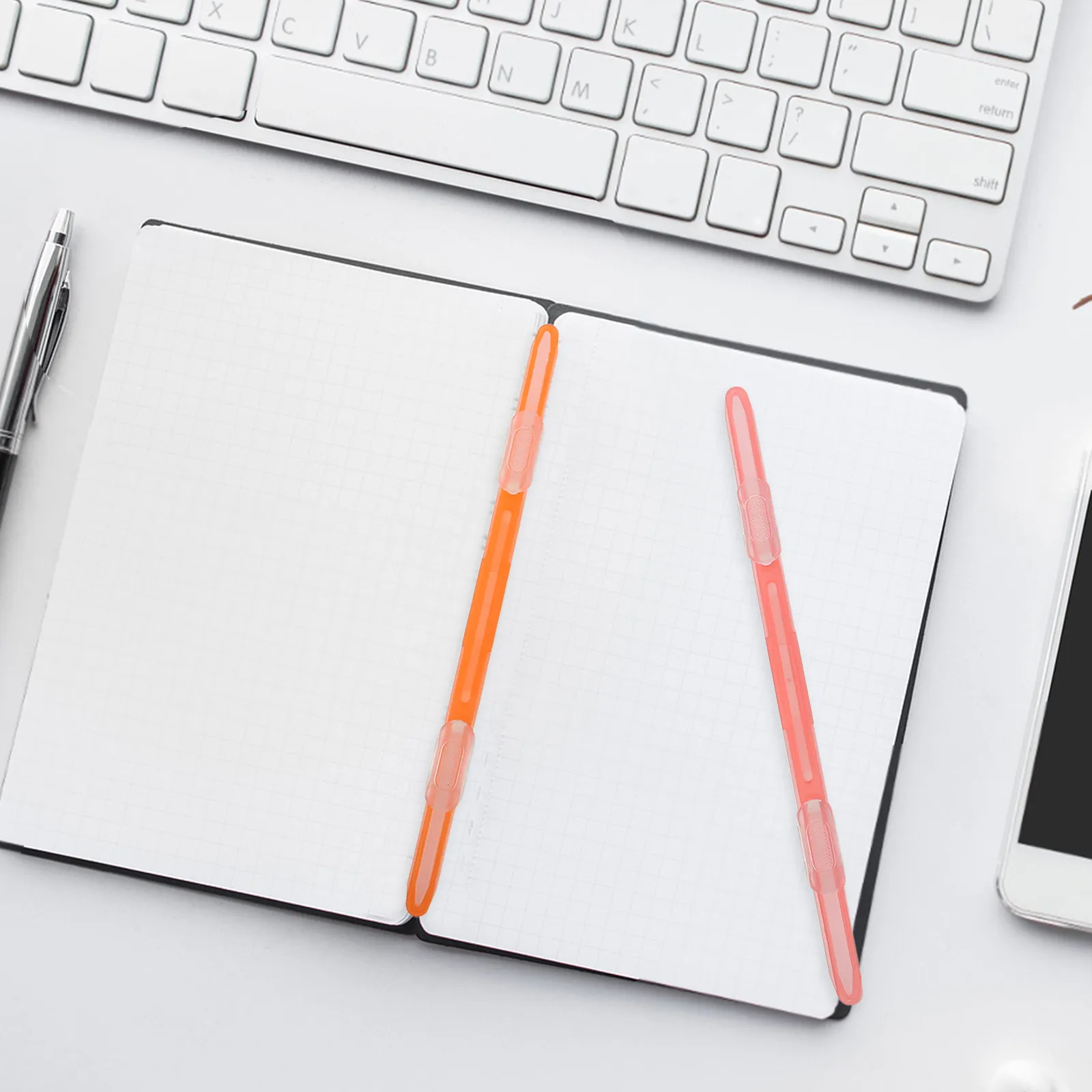 36Pcs 더블 홀 바인더 클립 학생용 플라스틱 파일 패스너 전문가용 루스 리프 정리함 홈 오피스 문서