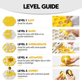 MEWOOFUN Dog Puzzle Toys Slow Feeder Toy Interactive Puzzle Game Dog Toys for dogs Cat Puzzle Toys Level 3 3