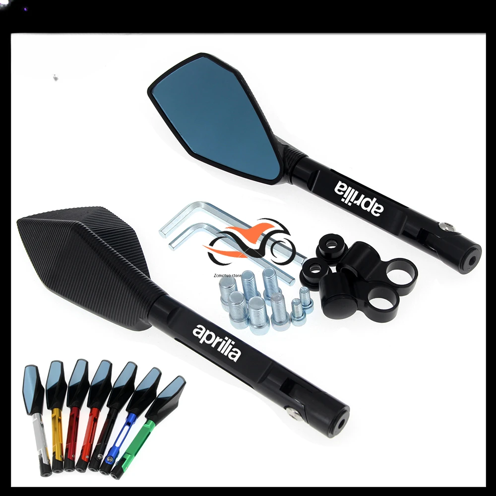 

Aluminum Motorcycle Handlebar Rear View Mirrors Anti-glare Mirror for Aprilia STX Cafe 150 TREEA APR150-5A APR125-3 SR MAX300