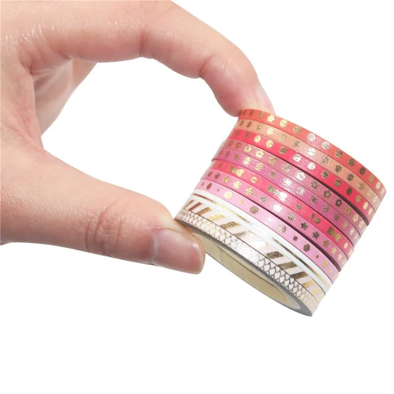 Gold Foil Stars Washi Tape for Journals and Scrapbooking - Decorative Adhesive Stationery