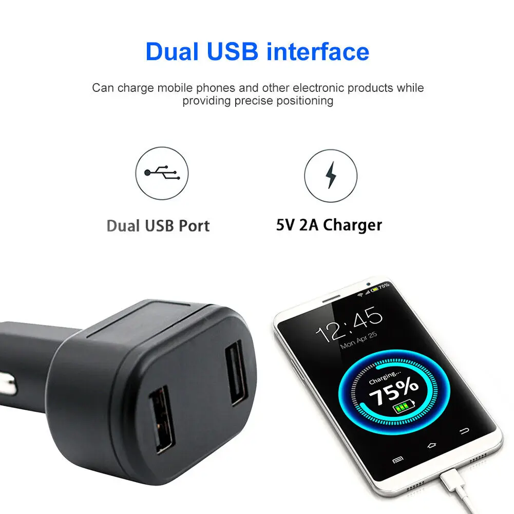 Car Chager gps Tracker Dual USB Car Cigarette Lighter GPS Tracker ST-909 Phone Charger with Free Online Tracking APP
