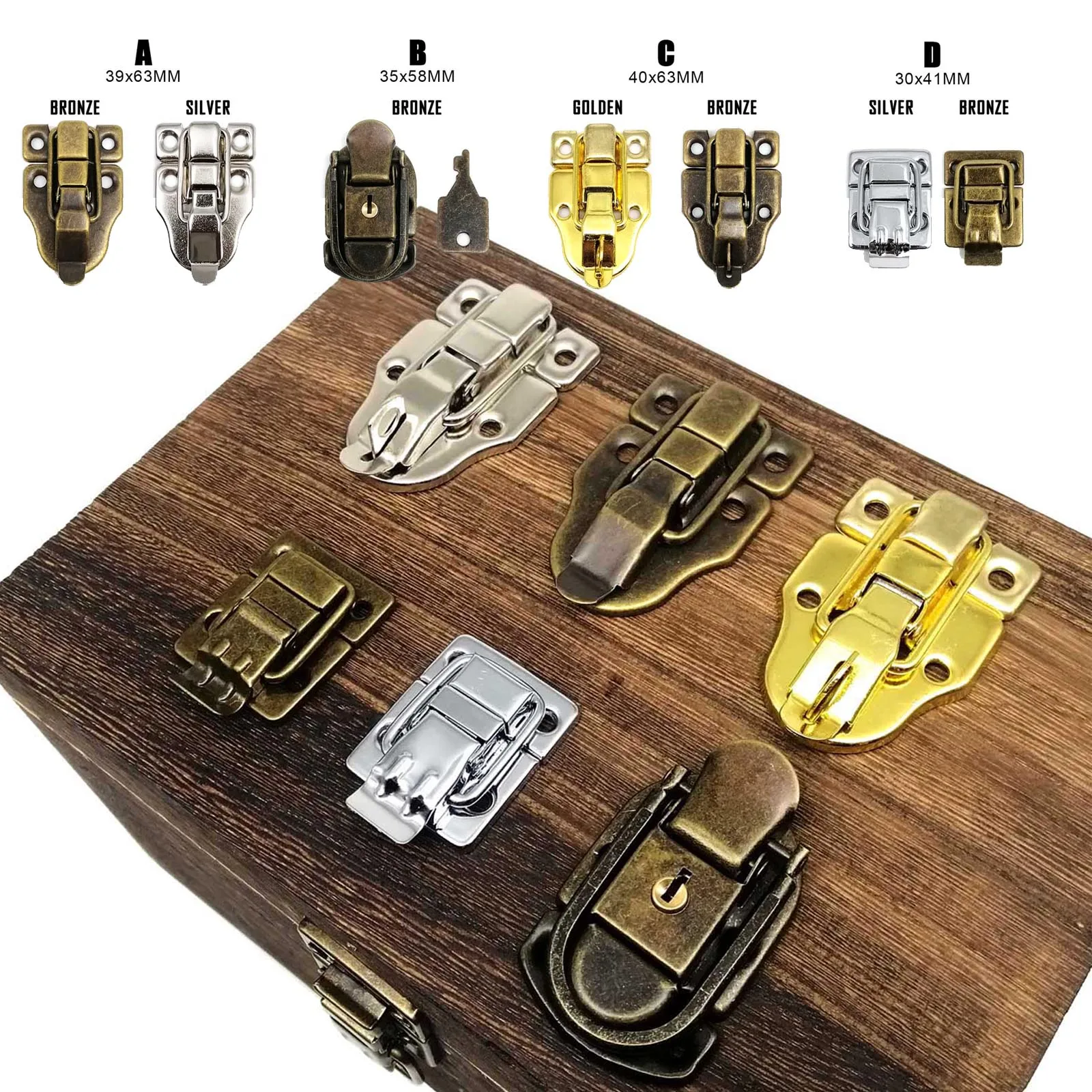 20 Patas Decorativas De Bronce Retro Para Cajas – Esquineros De Aleación De Zinc Con Tornillos – 36x26x19mm – Bivethoi