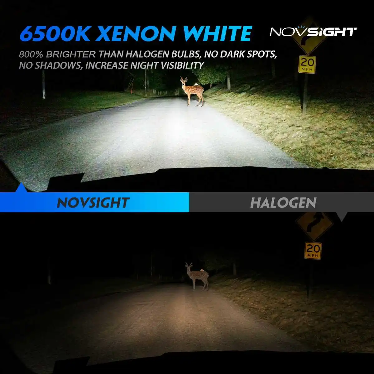 1 Pair 6500K Car LED Headlight Bulbs H7 6000LM/Pair LED Headlamp IP68 Waterproof for Car Lighting Modification