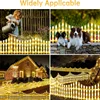 8PCS LED Fence Lights Christmas Tree Enclosure Outdoor Waterproof Garden Courtyard Decorative Lights Landscape Atmosphere Decor 4