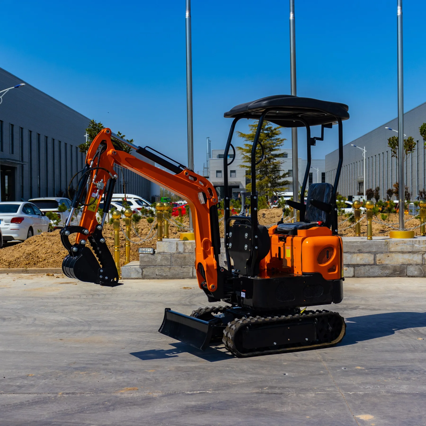 Machine de terrassement HT18, prix bon marché, petite pelle de sobator de 1 tonne, mini-sobators de cabine de 1600kg