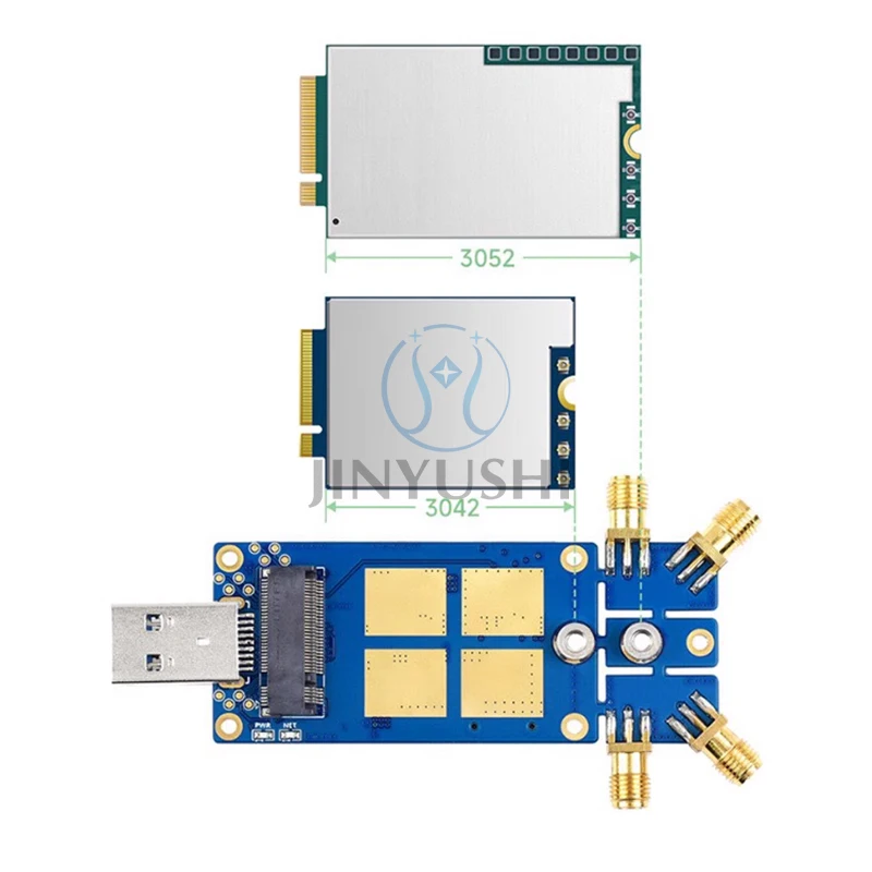 5G USB Dongle M.2 KEY B To USB 3.1 Expansion Board For