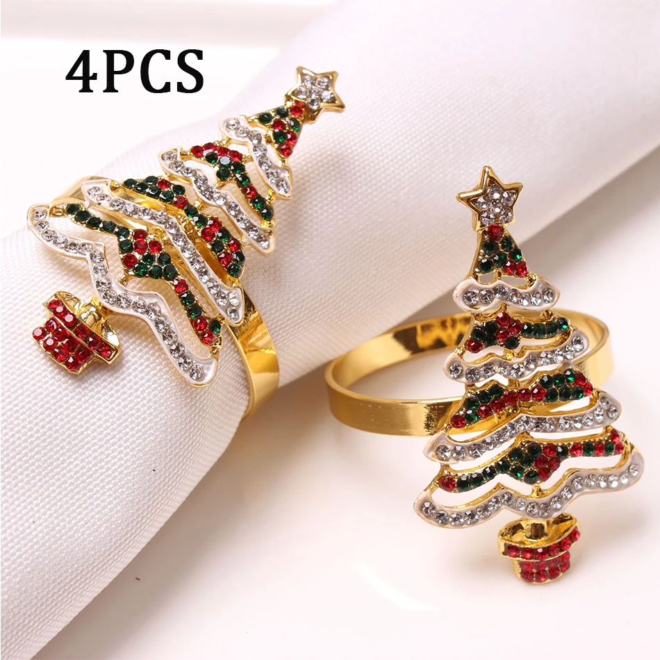 Christmas Napkin Holder 4PCS for Party Supplies Decor