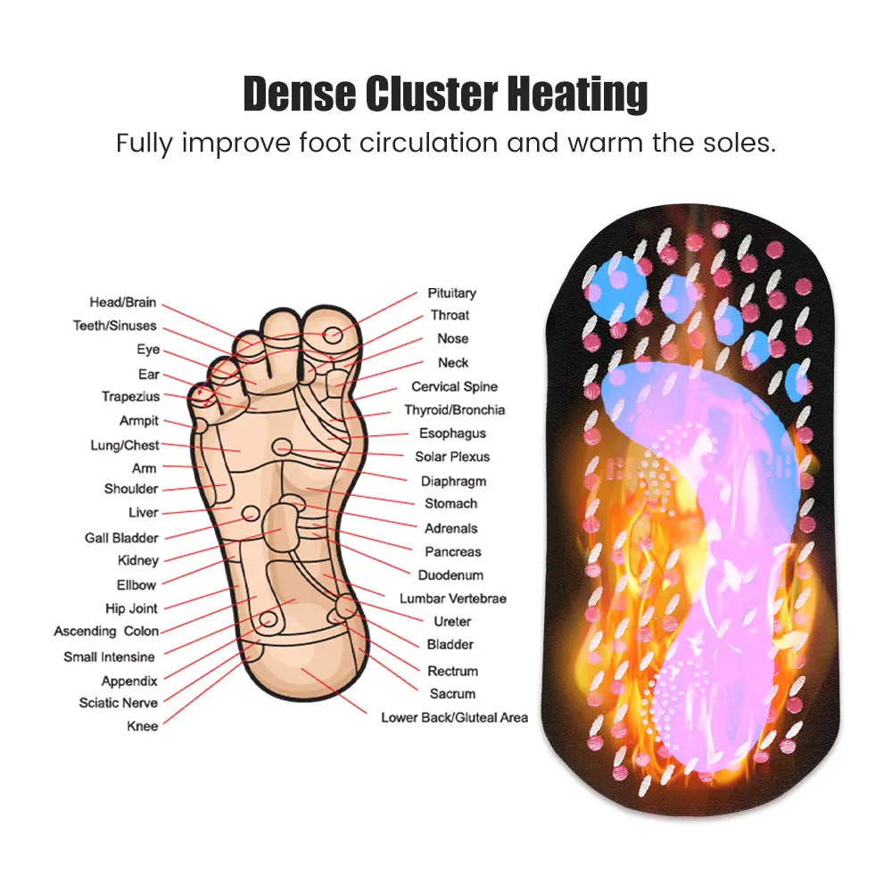 Self-Heated Socks Magnetic Socks Tourmaline Magnetic Therapy Breathable Foot Massager Massage Tool Warm Health Care Unisex