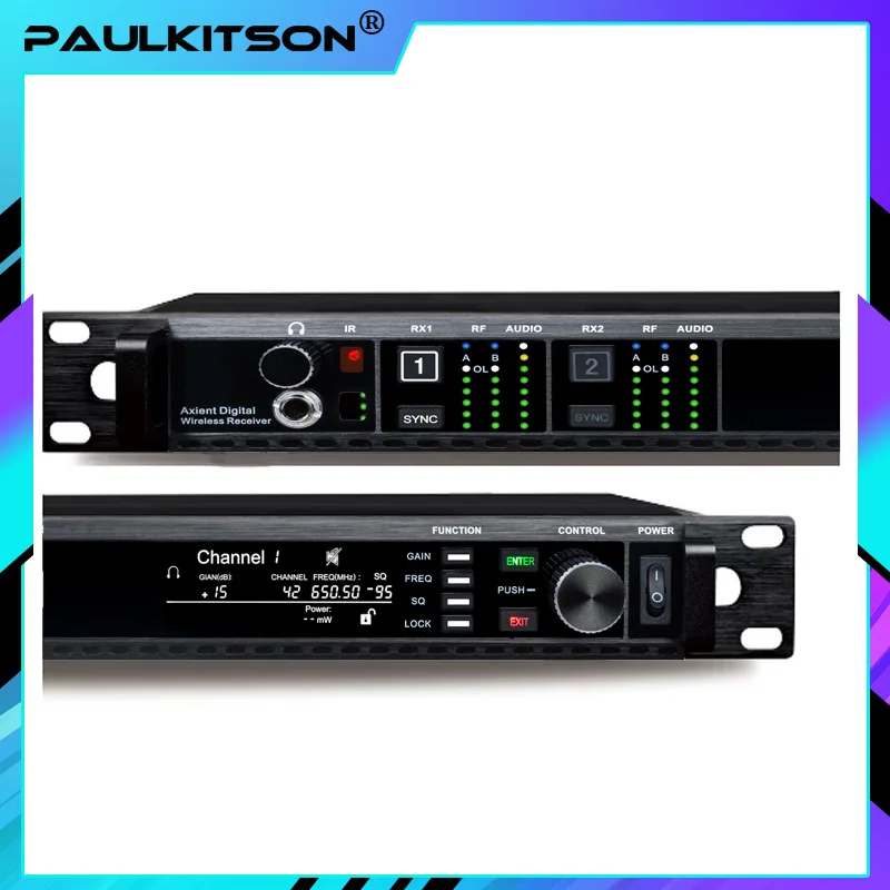 Professional Wireless Microphone Dual Channel 1:1 AD4D Beta58A 500/600MHZ True Diversity Wireless Condenser Microphone Stage