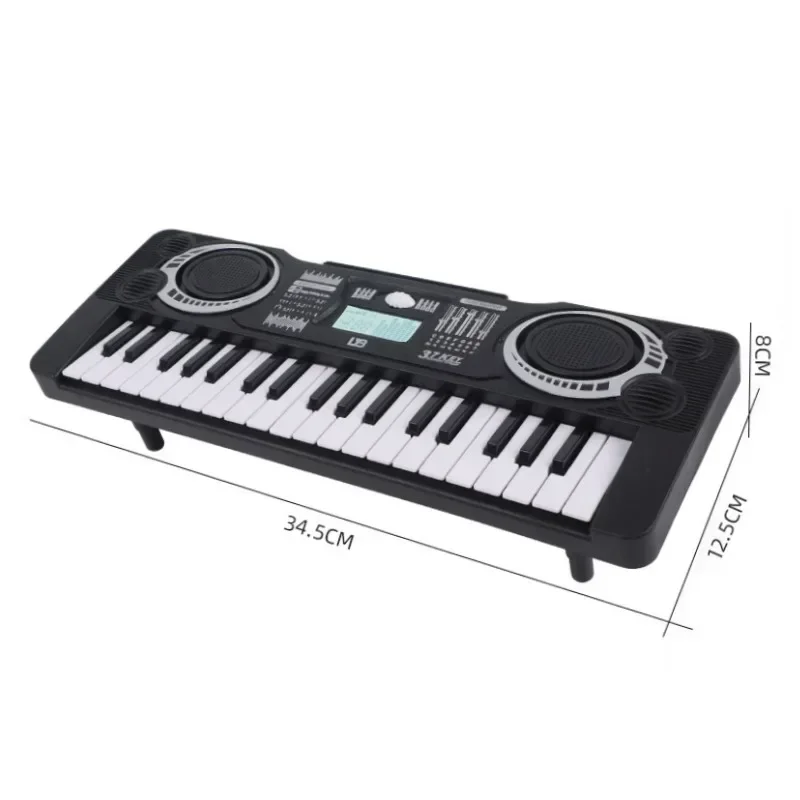 37 Keys USB Electronic Organ Kids Electric Piano Black Digital Music Electronic Keyboard Stereo Beginner Instrument Gift