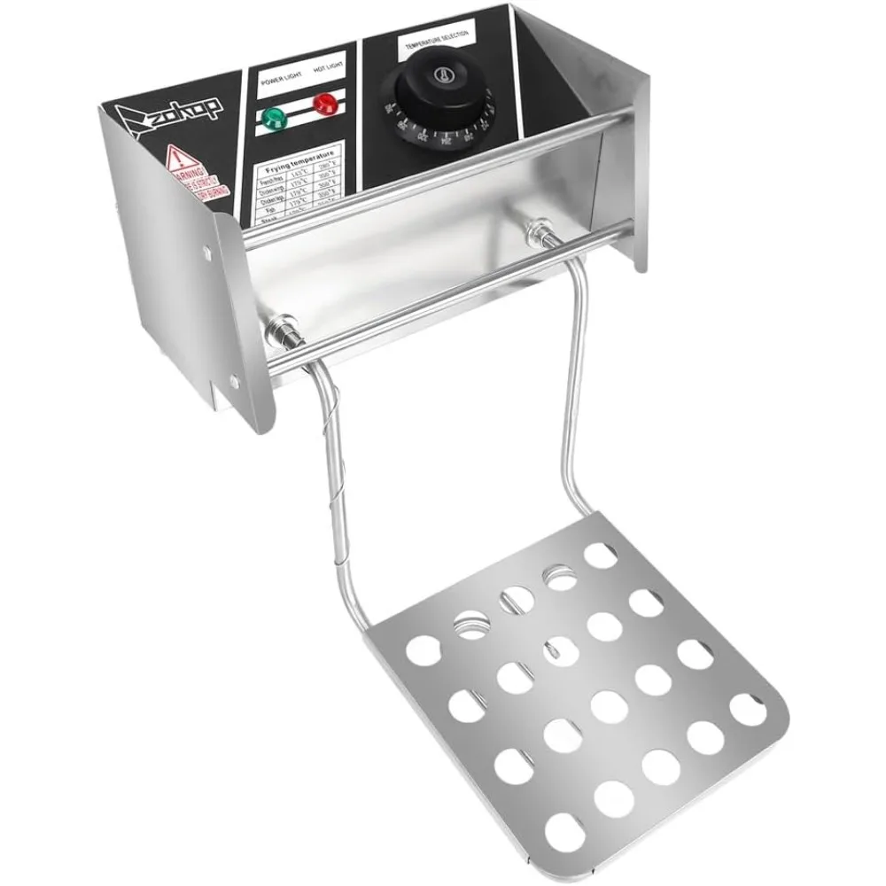 Electric Fryer 5000W MAX 110V 12.7QT/12L Stainless Steel Double Cylinder Tank can be detached for easy cleaning deep fryer Electric Fryer